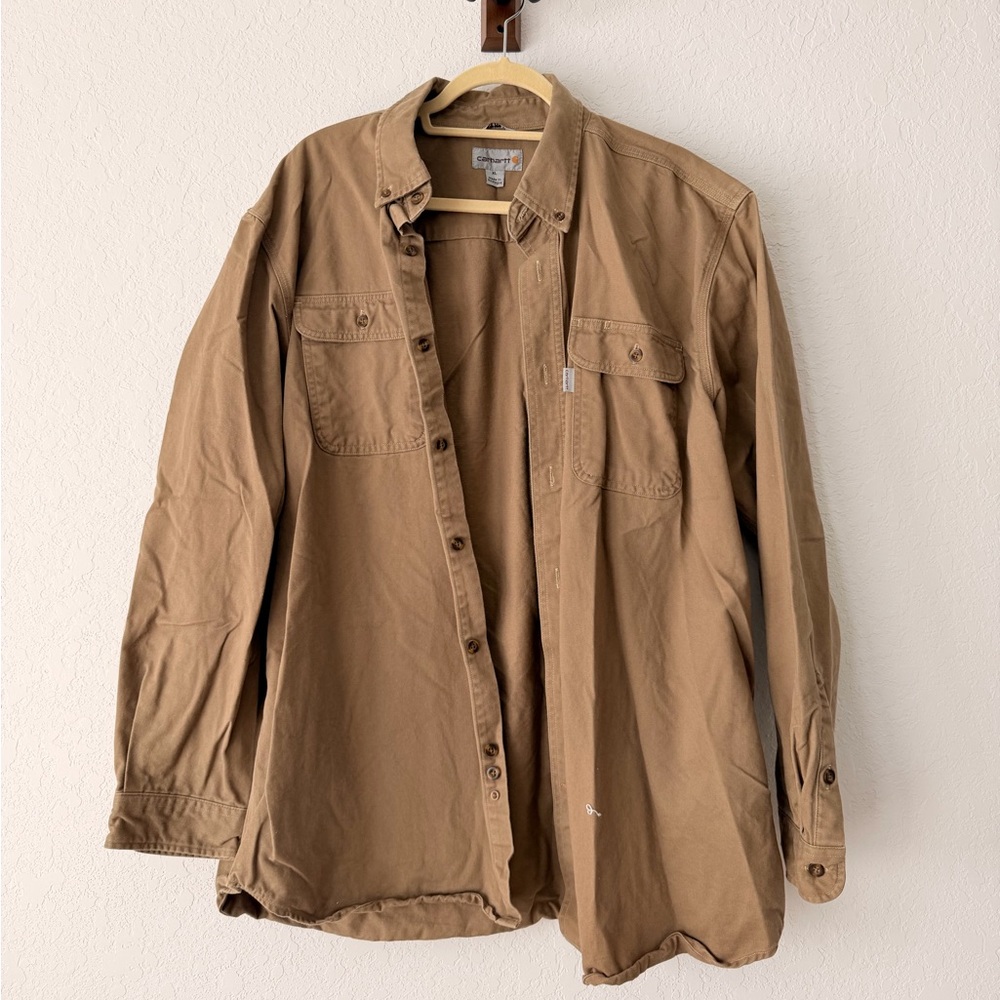 Carhartt Men's Tan Lightweight Shirt Jacket